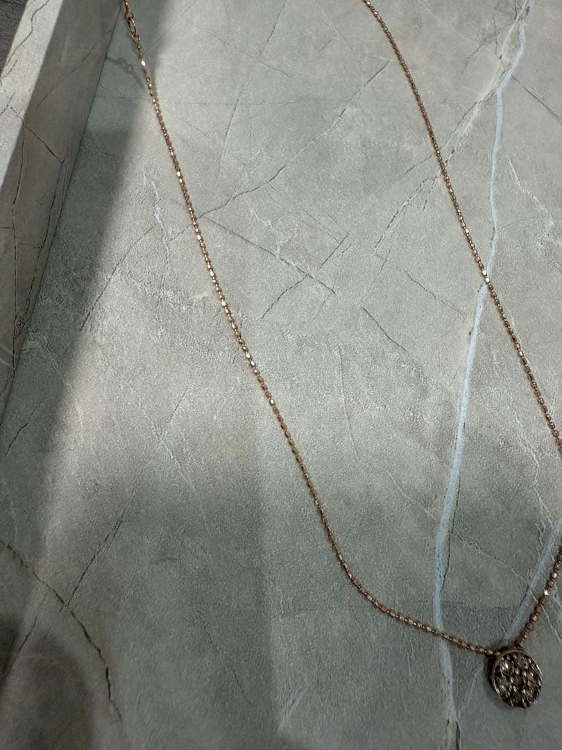 K10 0.20ct ダイヤネックレス　ピンクゴールド