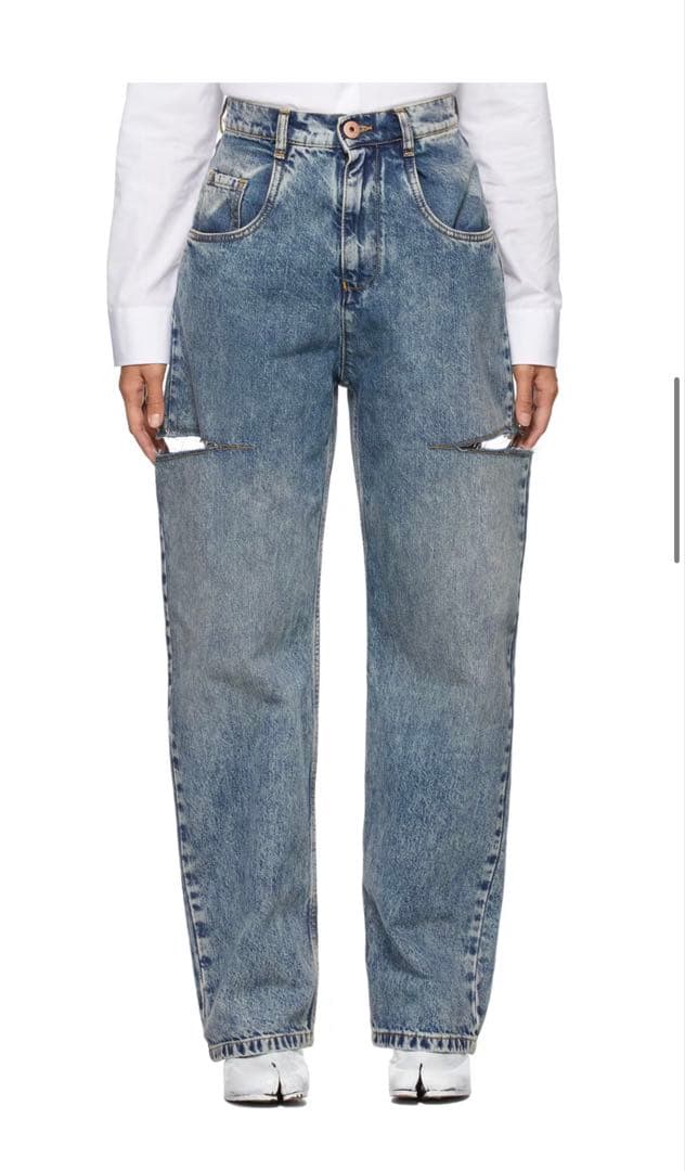 Maison Margiela メゾンマルジェラ　Thigh Slit ジーンズ Maison Margiela Slit Denim Pants - Bergdorf Goodman