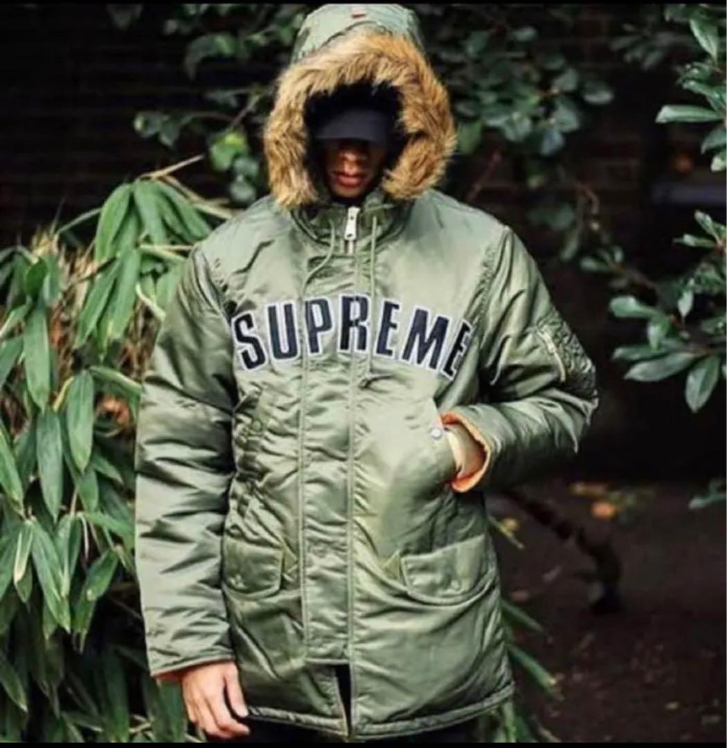 美品シュプリームN-3B希少名作2016AW窪塚洋介着オリーブMサイズ防寒