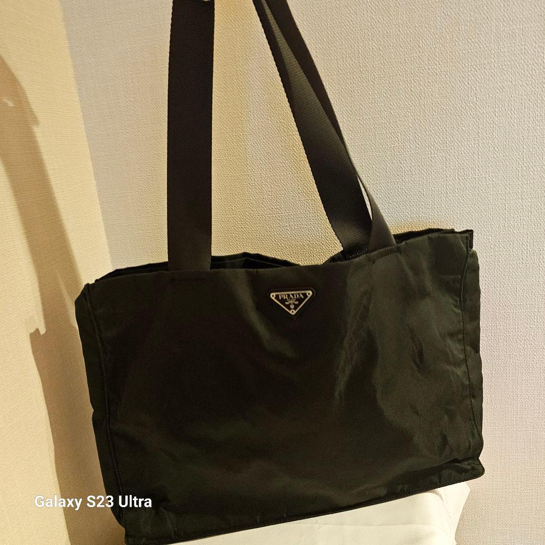 PRADA ナイロントートバッグ 中古・古着通販】PRADA (プラダ) ナイロントートバッグ ブラック