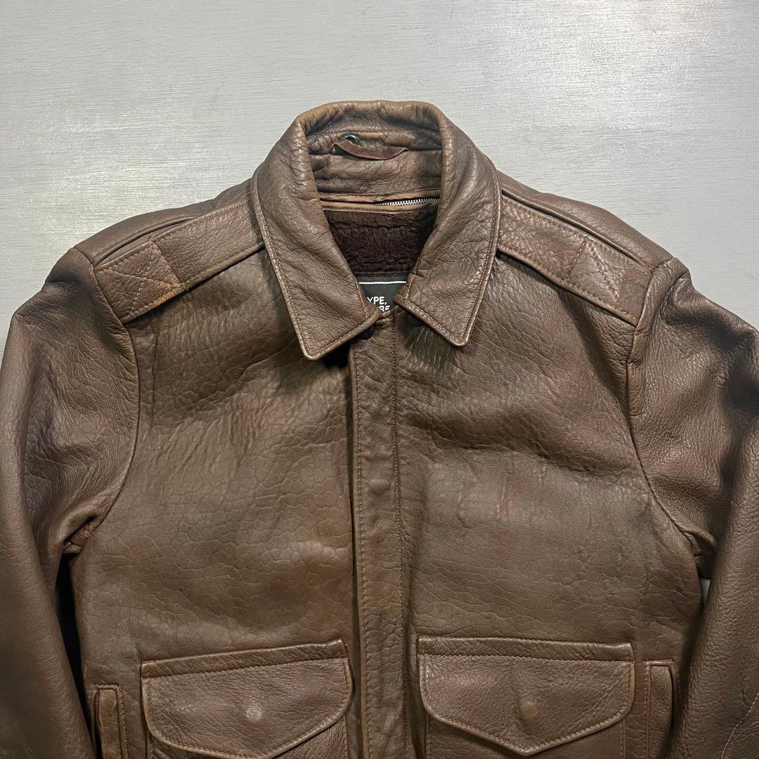 USA製 Schott レザーフライトジャケット A-2 ショート丈 短丈 40