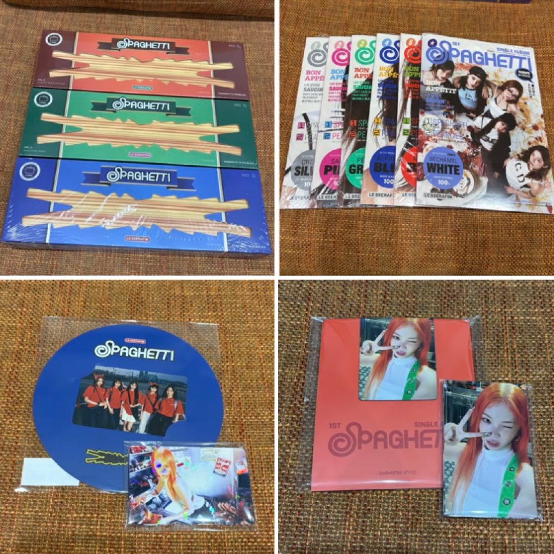 LE SSERAFIM spaghetti 新品未開封 一般盤 コンパクト盤 LE SSERAFIM [SPAGHETTI] 1st Single Album COMPACT Ver/CD+Photo Book