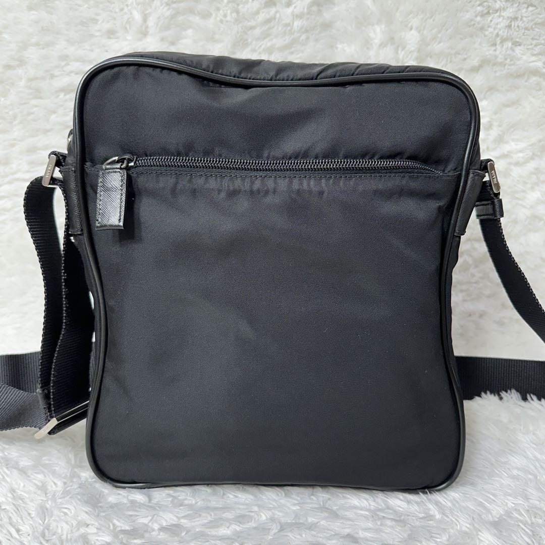 美品✨プラダ 白タグ25 三角口ゴ レザーナイロン ショルダーバッグ