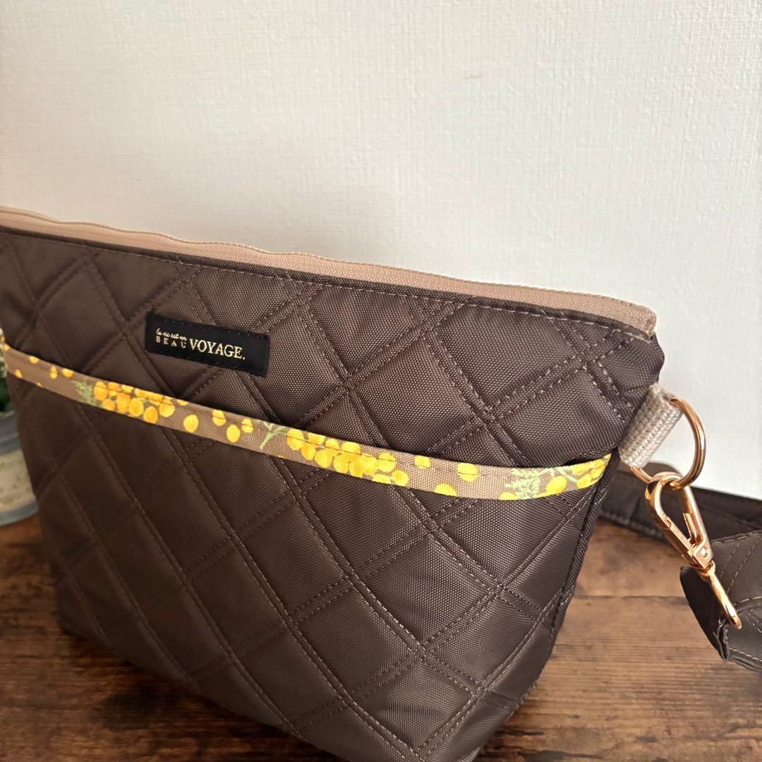 ゆうママ様専用】30cmファスナーショルダーバッグ ナイロンオックスキルト