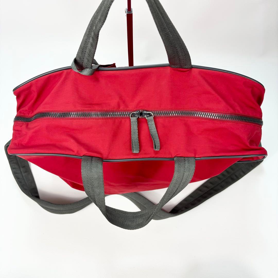 美品✨プラダスポーツ ナイロン 2way ボストンバッグスポーツバッグ 赤