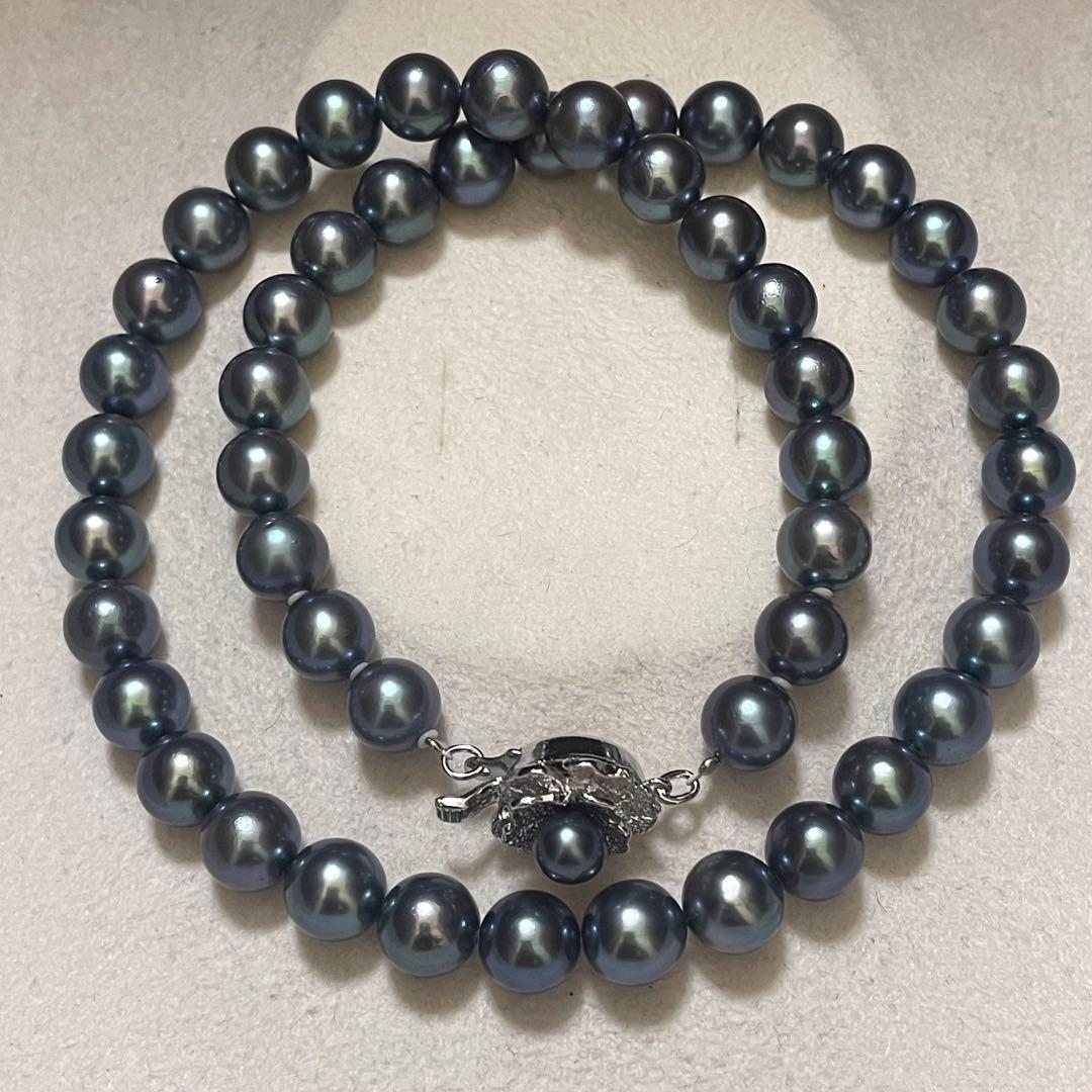 テリ良✨超大珠】 濃紺 あこや本真珠 8.0-8.5 ネックレス アコヤパール