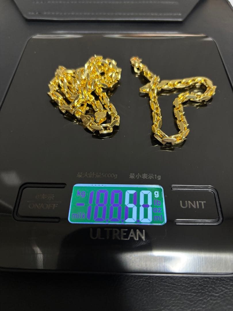 ゴールド ネックレス ブレスレット セット 遺品整理 Italy750刻印