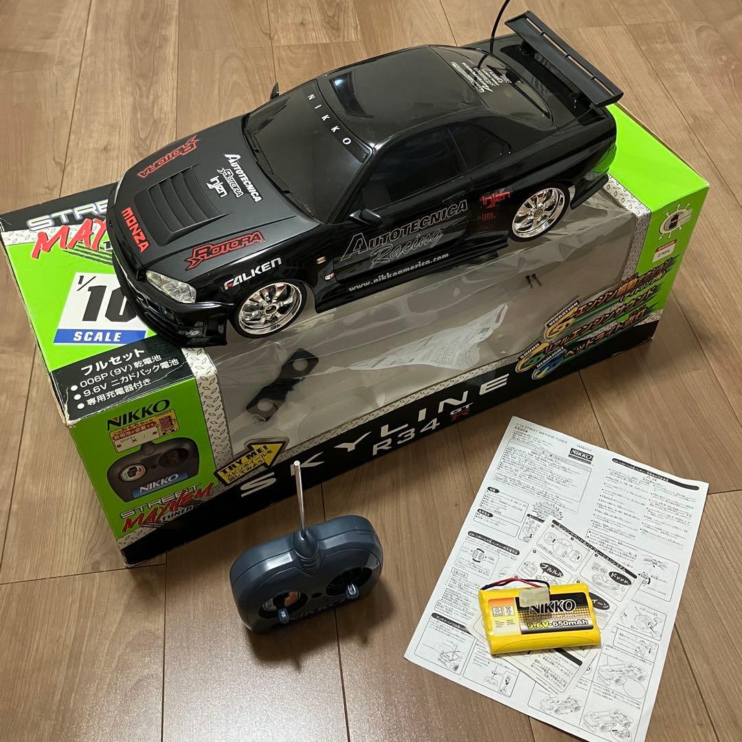 動作OK ニッコー NIKKO 1/10 スカイライン R34 GTR ラジコン - メルカリ