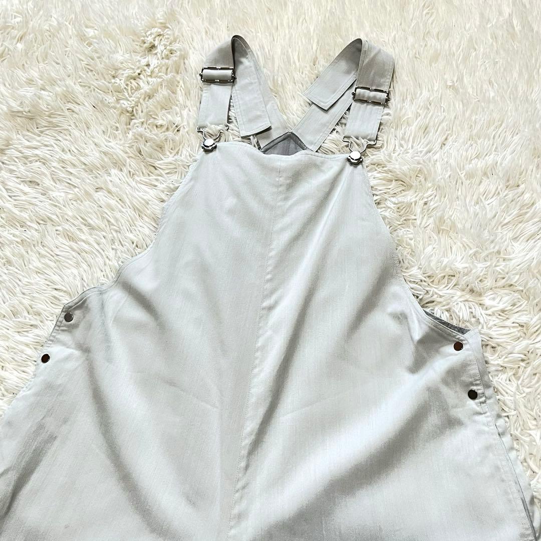 未使用級】エブール アセテートシャンブレーオーバーオール 定価5.4万