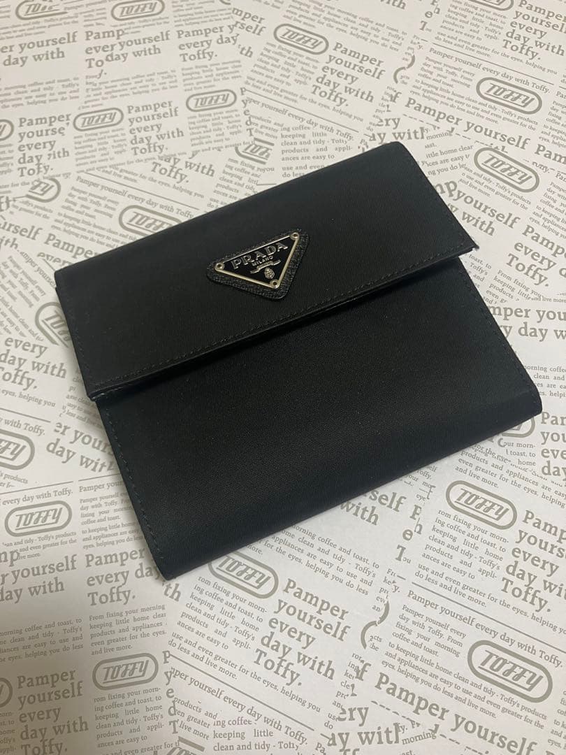プラダ　折り財布　ブラック　テスート PRADA（プラダ） 【並行輸入品】 折財布 二つ折り財布 ミニ財布