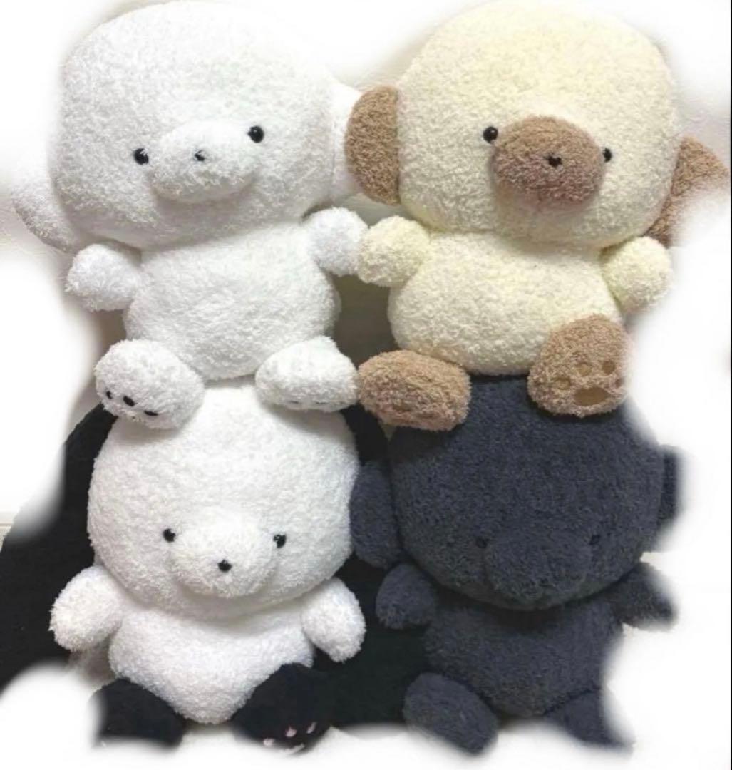 じょせまるBIGぬいぐるみ らて じょせまる(くろ) ごまみるく 4種セット