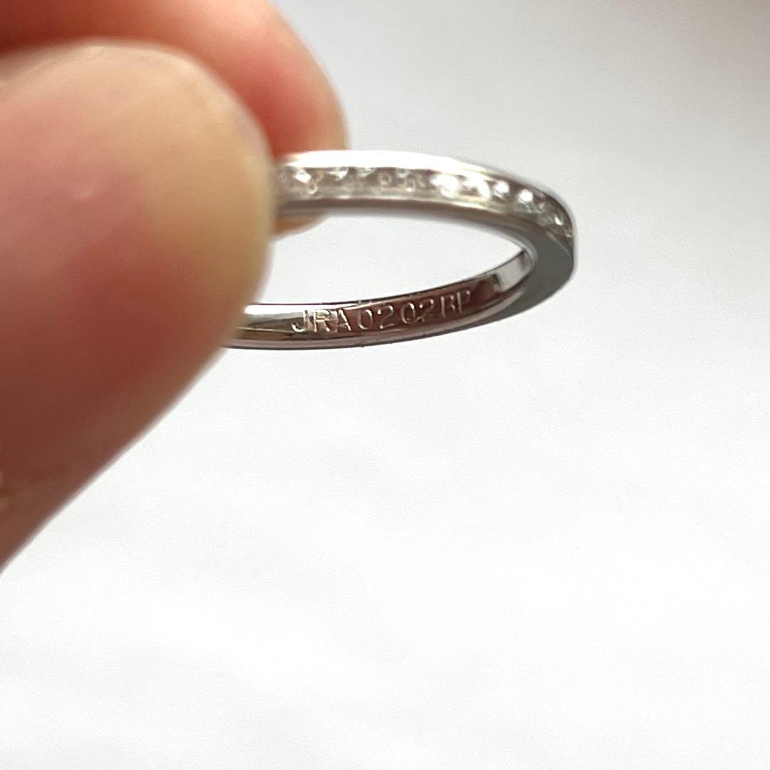 ロイヤルアッシャー　Pt950 ハーフエタニティリング　0.18ct 12号