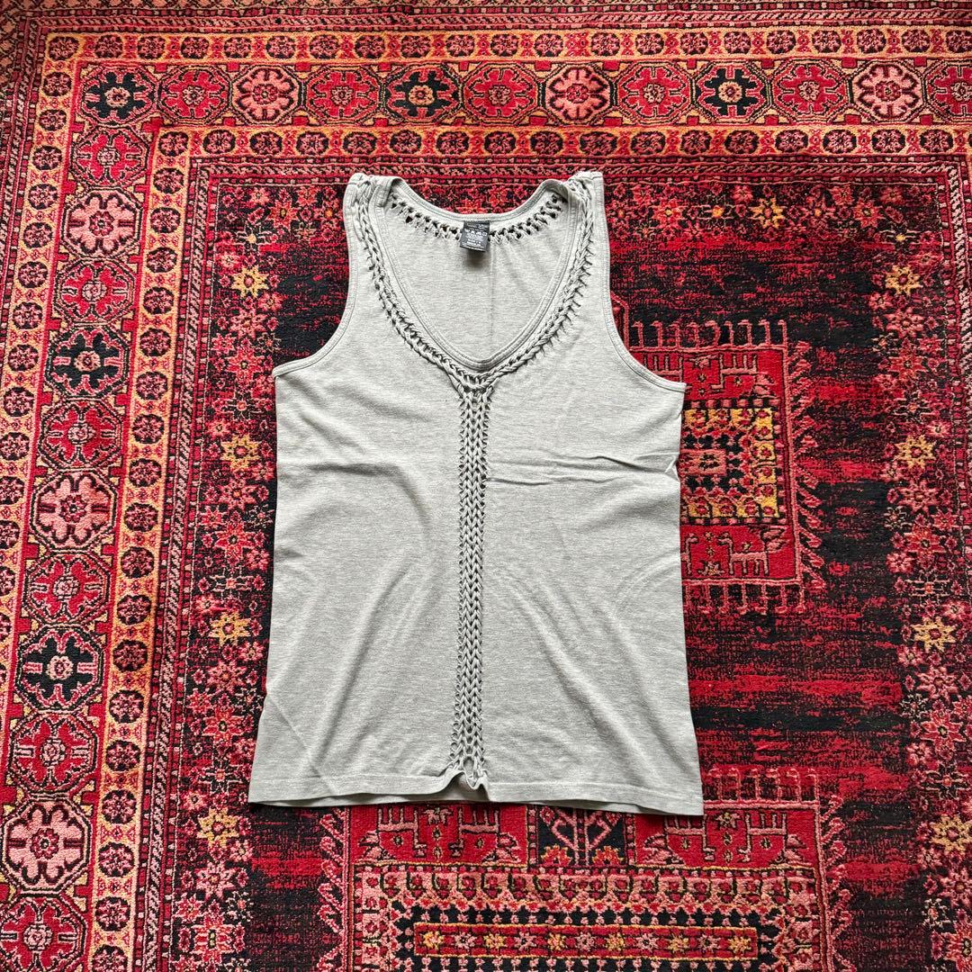 07ss ナンバーナイン 編み込み タンクトップ サイズ2 グレー 80754100_1.jpg