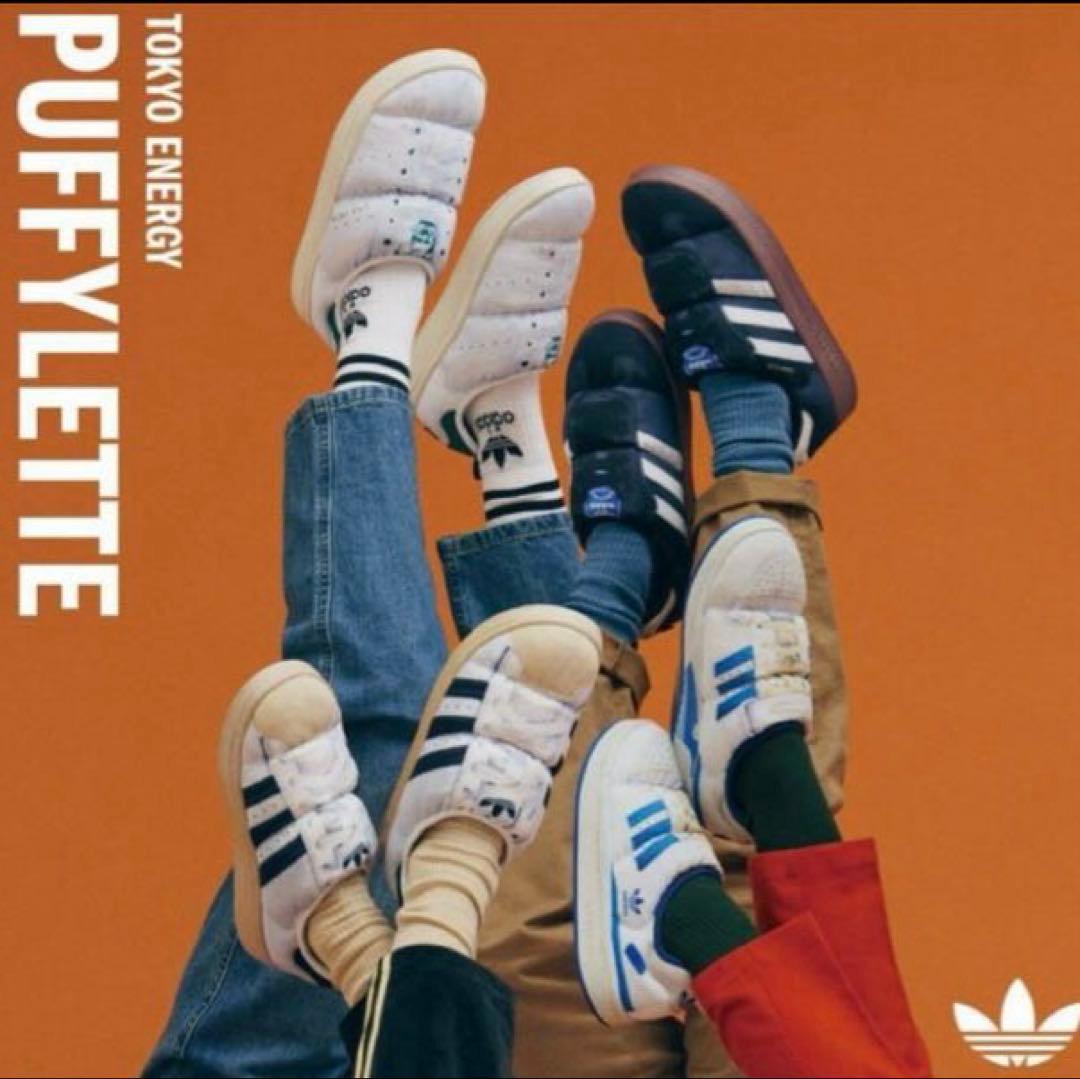 adidas パフィレッタ 24.5 サンバ スニーカー スリッポン - メルカリ