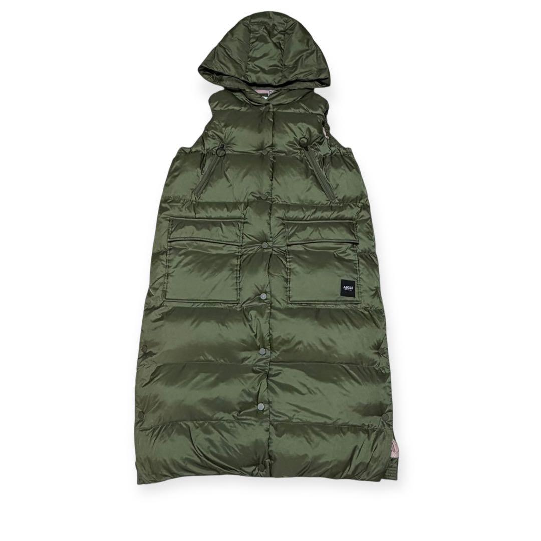 美品✨ AIGLE エーグル バラモ サーモライト 中綿ロングダウンベスト