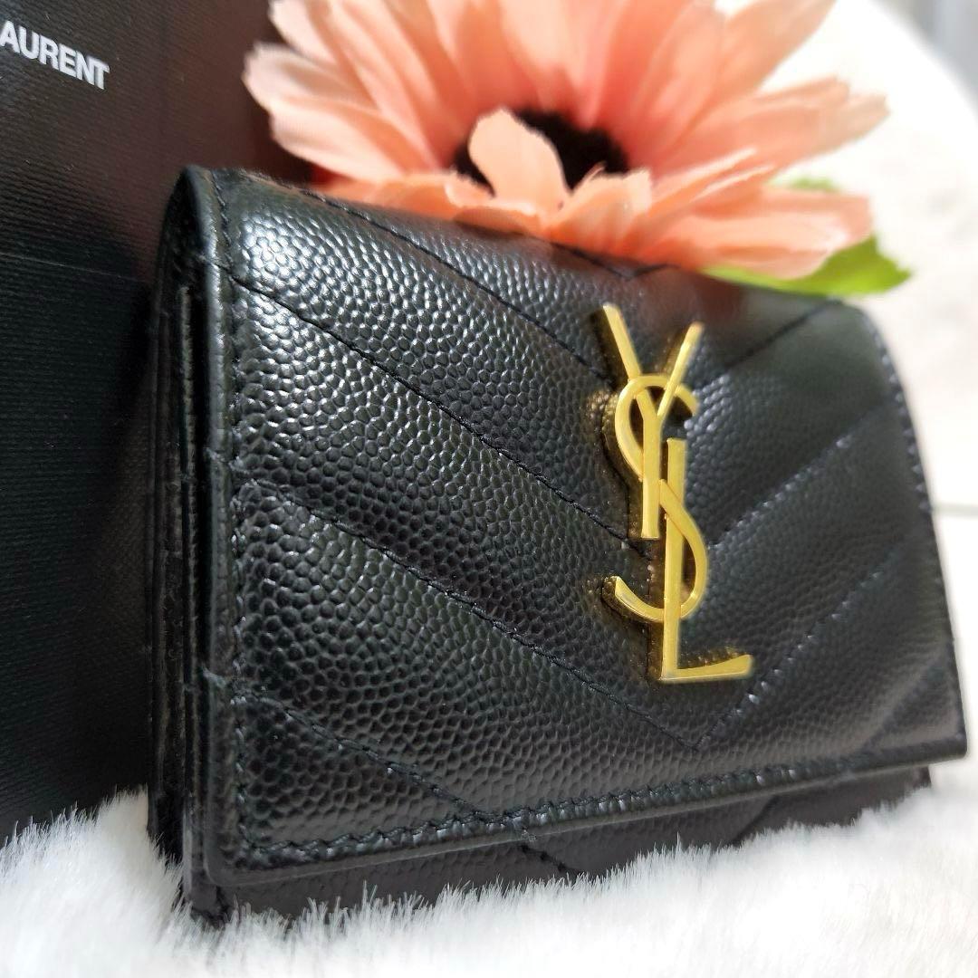 ✨極美品付属品完備✨サンローランキーケースカサンドラ6連ysl 黒