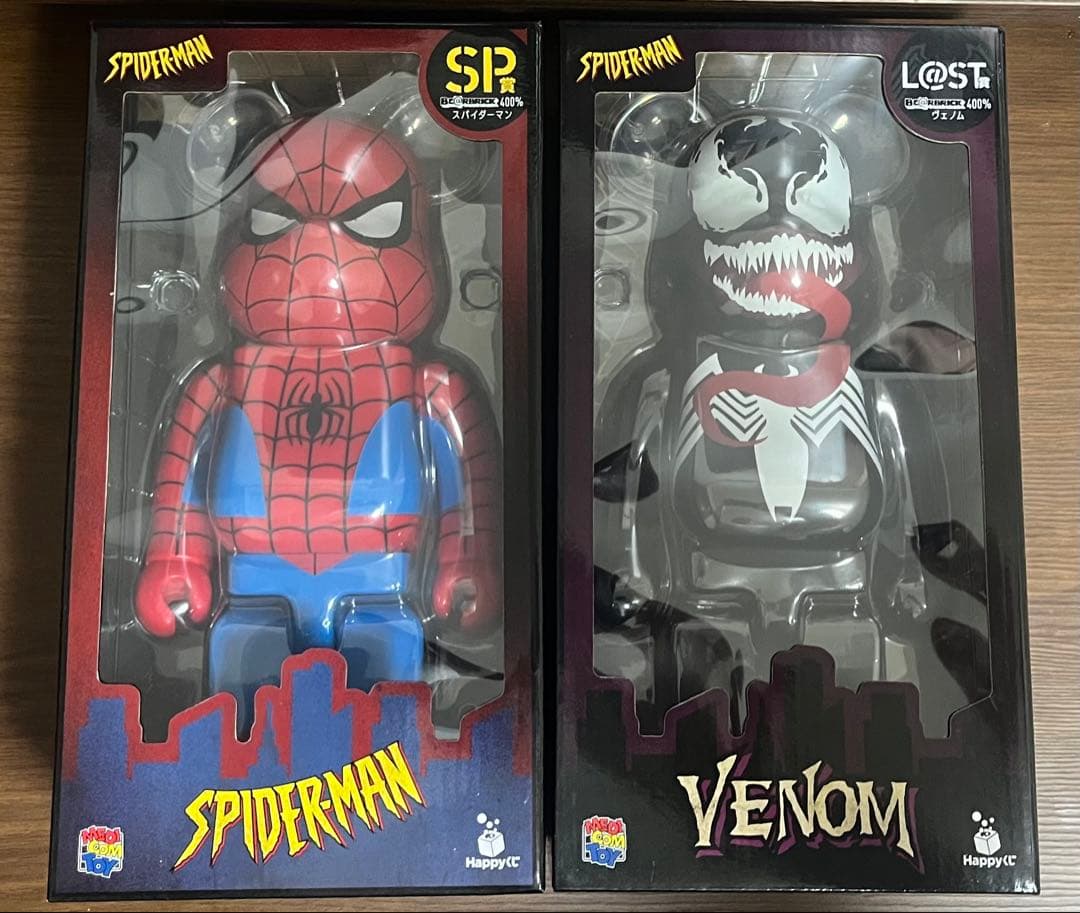ベアブリック　ベノム　スパイダーマン　ハッピーくじ　SP賞　LAST賞 早い者勝ち】ベアブリック BE@RBRICK スパイダーマン ヴェノム