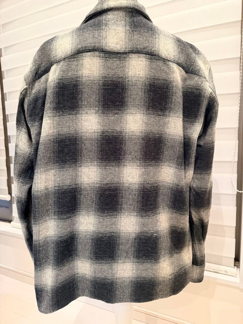 ACVM チェック柄ネルシャツ サイズ42 グレー系のチェック柄ネルシャツ