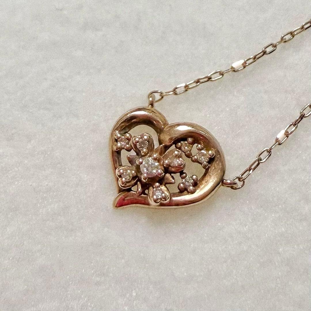 4℃ 2016クリスマス限定 ピンクゴールドネックレス　10k 4℃（ヨンドシー） ネックレス K10ピンクゴールド 一粒 ダイヤモンド