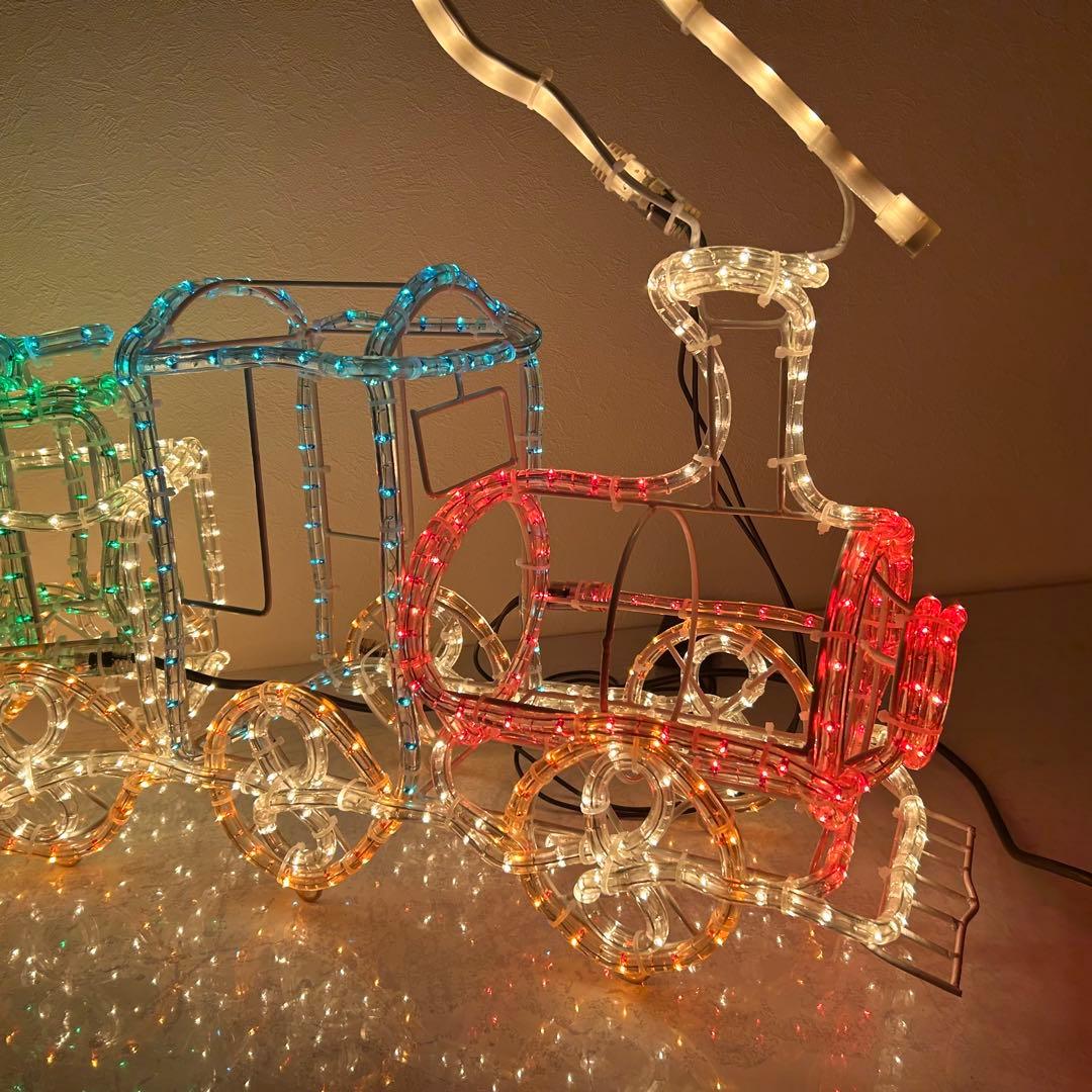 クリスマスイルミネーション 3D機関車 防雨試験合格品 ガーデン