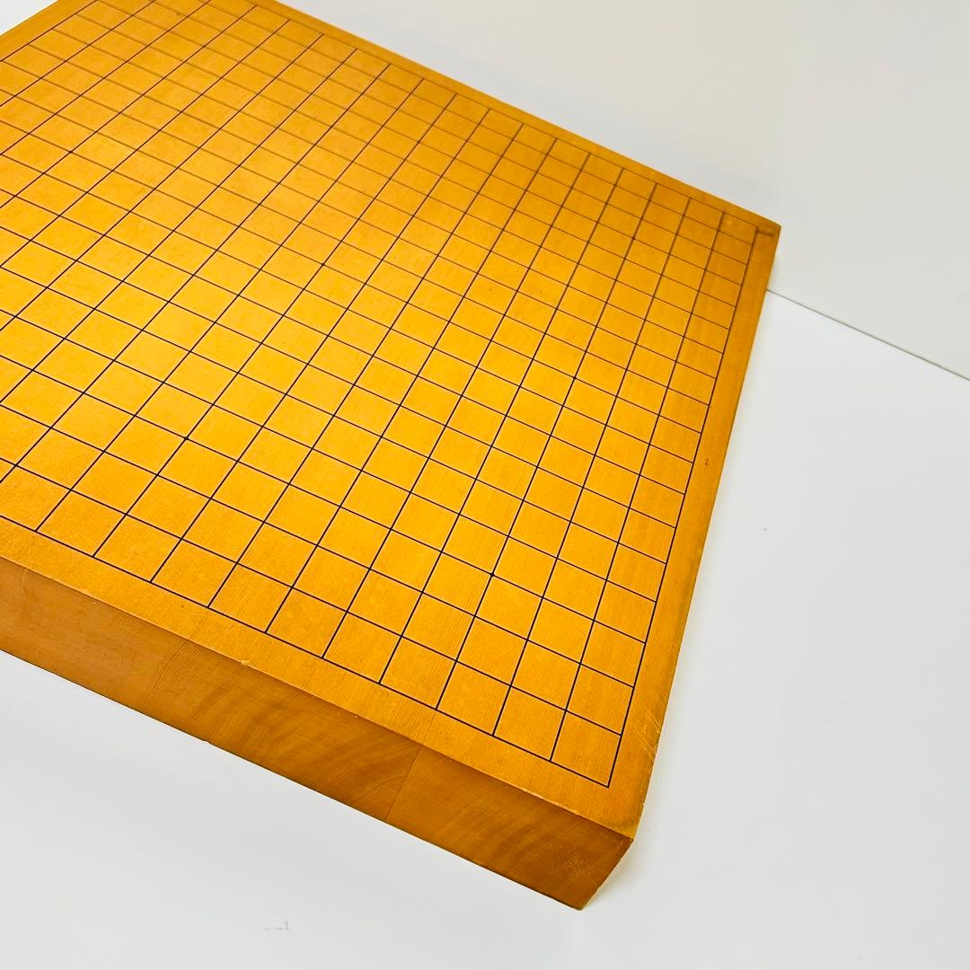 極上品】卓上碁盤 高級天然木 ハギ板 天地柾 約2寸 3枚継 Z