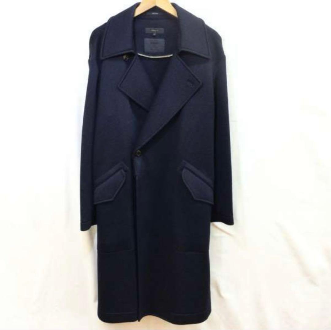 【定価10万】ARTISAN + BURNS&FACTORY タイロッケンコート 発送在庫あり】【SL】ウールブレンドタイロッケンコート/ネイビー