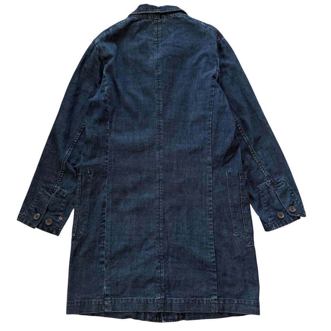 Rロゴ刺繍】45rpm デニム カバーオール ショップコート 藍染め 2 M