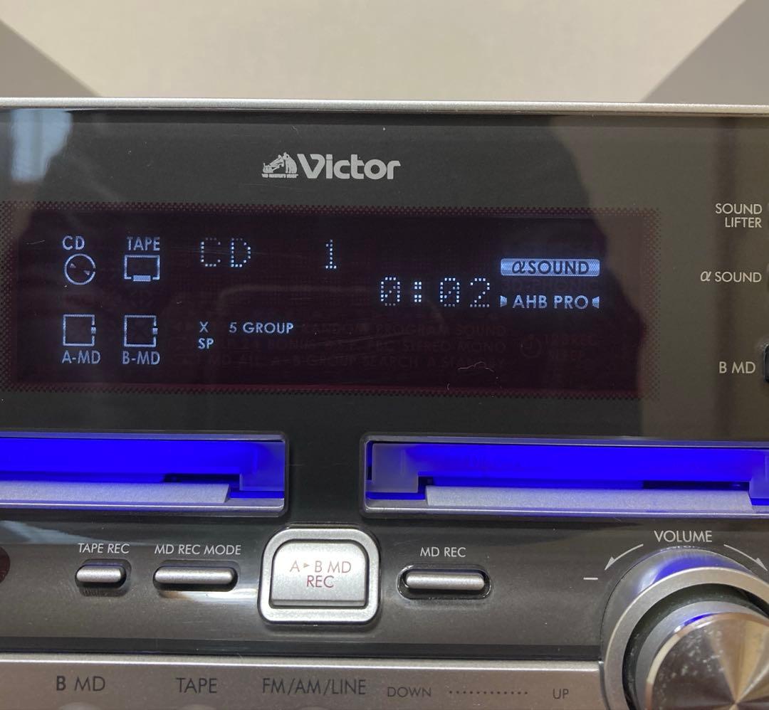 希少の逸品】Victor UX-W500 CD-MD5倍速録音可 リモコン付き