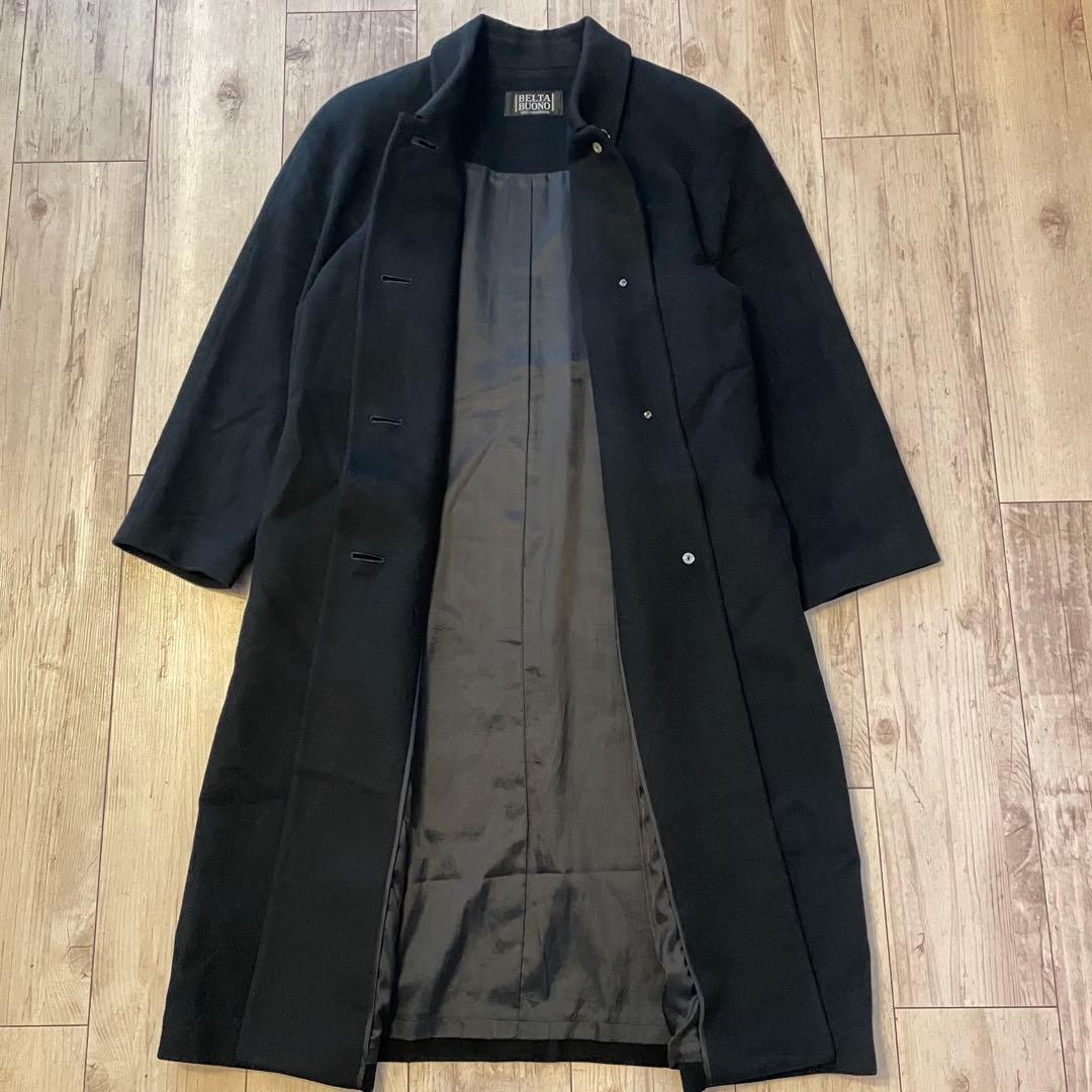 BELTA BUONO カシミヤ100% チェスターコート ロングコート 黒 - メルカリ