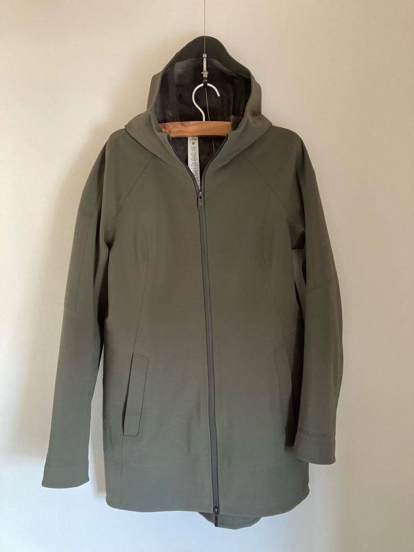 Lululemon ルルレモン フルジップ パーカーコート　 オリーブ　6 lululemon（ルルレモン） 良品 ジップアップ パーカー ジャケット