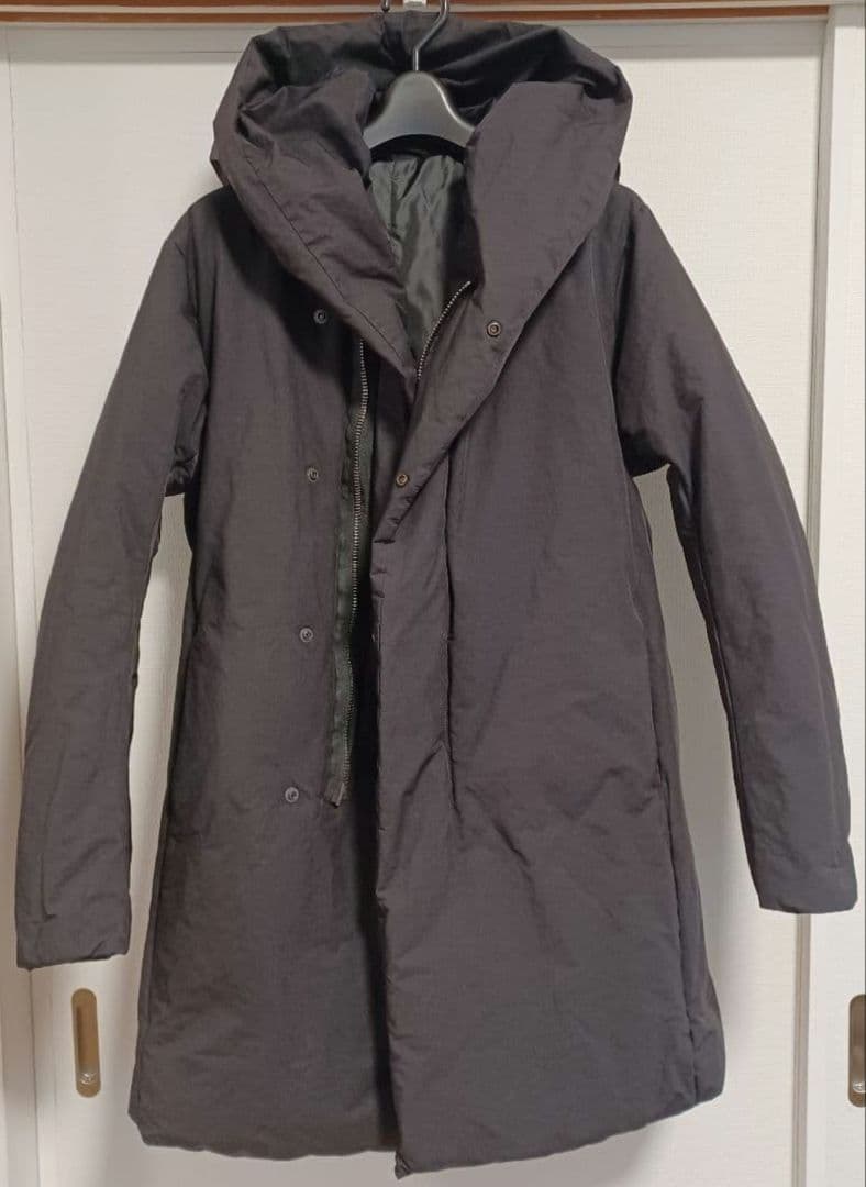 美品】ATTACHMENT ダウンコート セミロング S ブラック