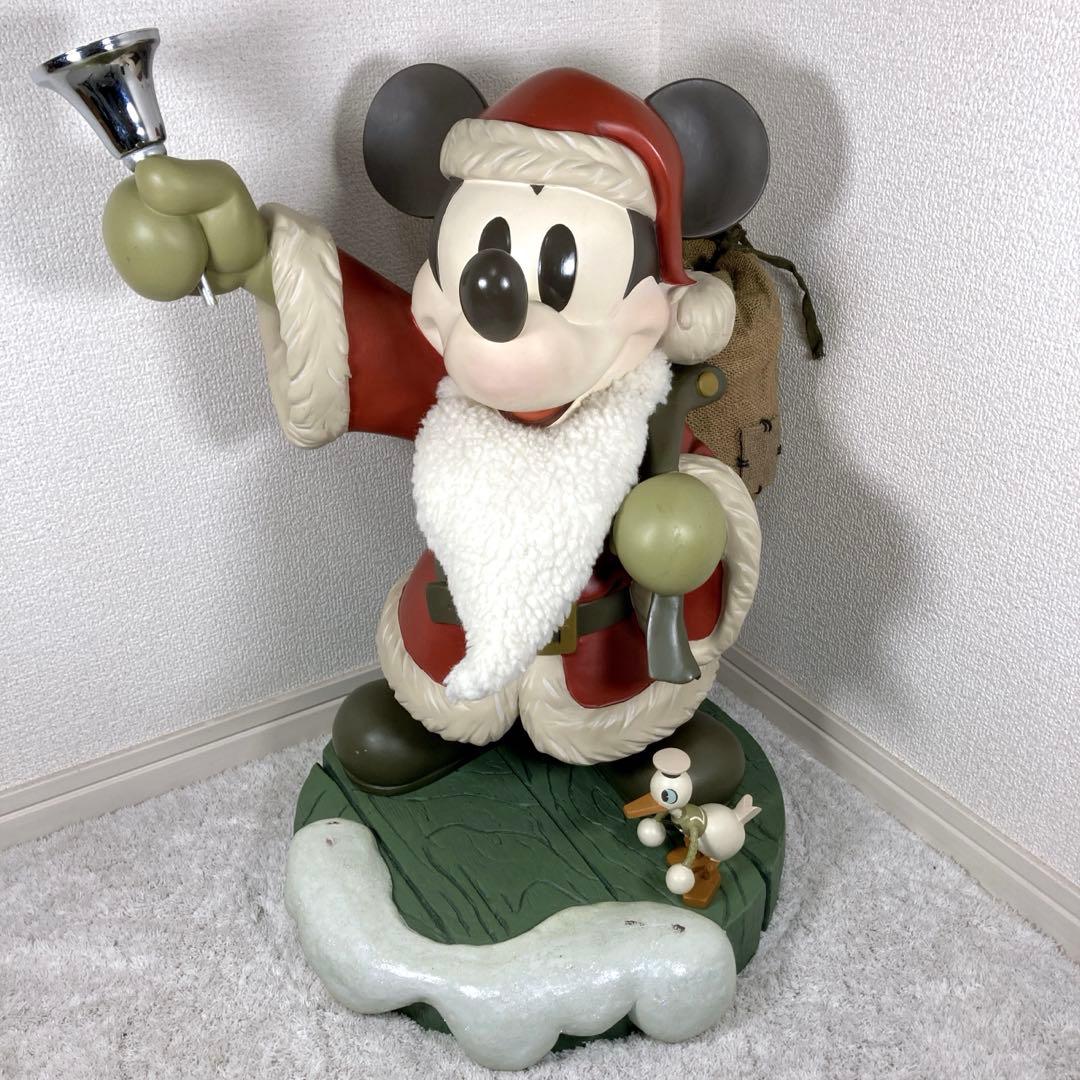 ディズニー75周年限定　特大　ミッキーマウス　サンタクロース　フィギュア　レア far-out_325-0790