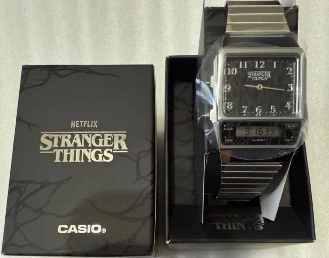 新品 AQ-800EST-1AJR CASIO STRANGER THINGS CASIO G-SHOCK AQ-800EST-1AJR CLASSIC Stranger Things Silver JAPAN