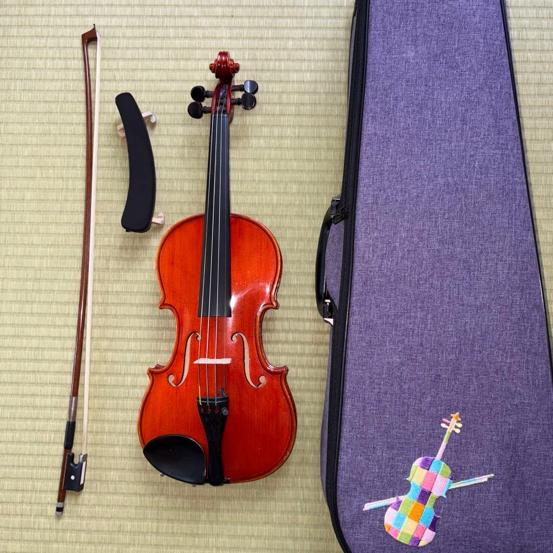 スズキバイオリン 1/2 No.330 1998年製 弓、肩当て、ケース付 リンツ楽器 / スズキ バイオリン No.330 3/4 弓、ケースセット USED
