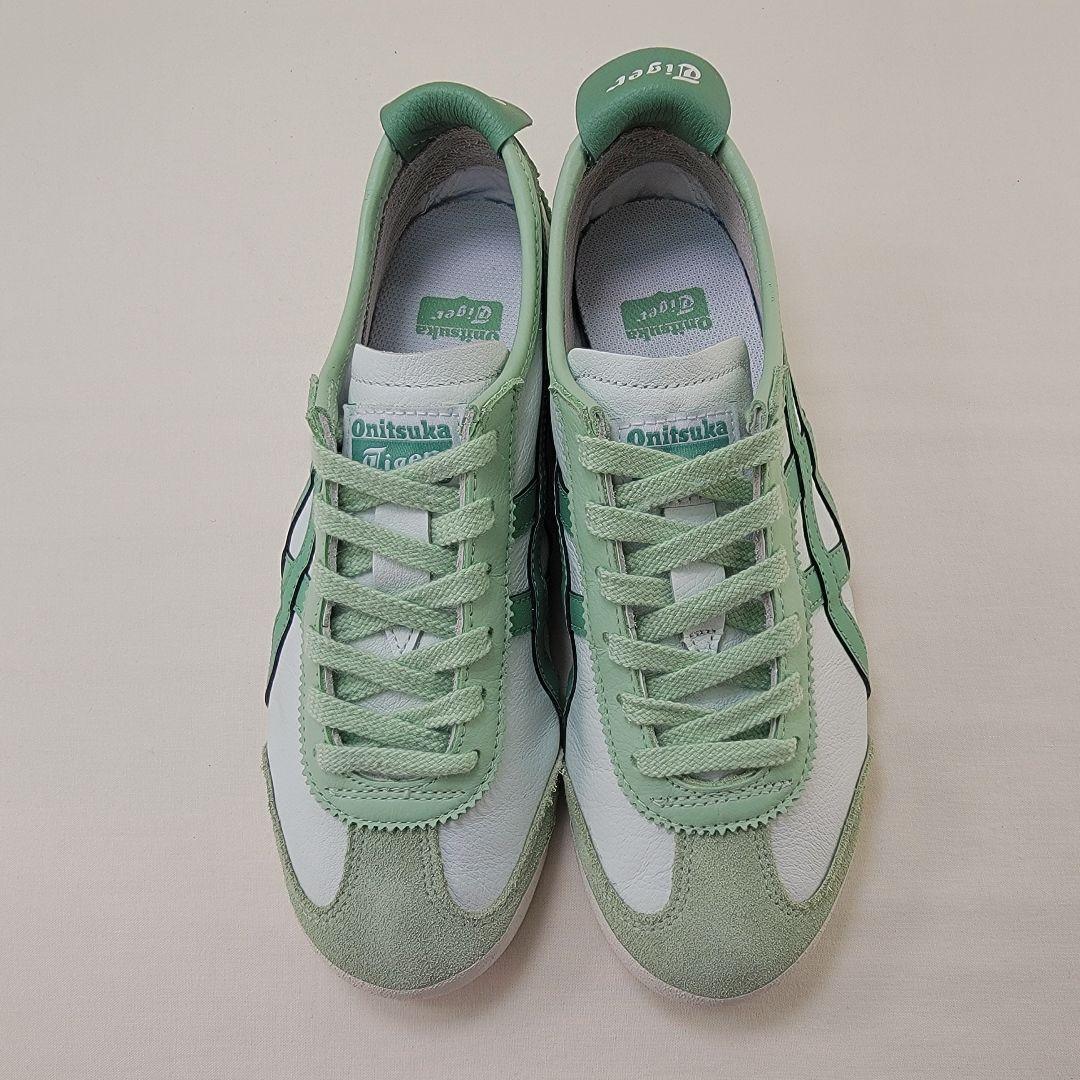 オニツカタイガー メキシコ66 レザー グリーン 24.5cm