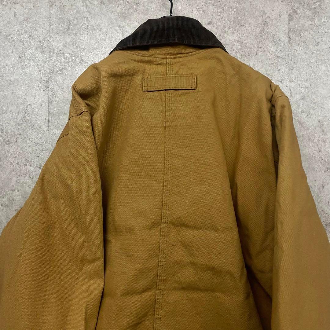 US古着◇ディッキーズ 企業刺繍ダックジャケット 中綿 キャメル メンズXL