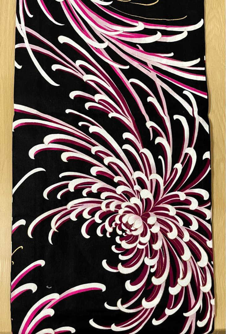 売切！ 浴衣 ヒロミチナカノ 咲き乱れる 乱菊 金彩ラメ 身丈165cm 新品