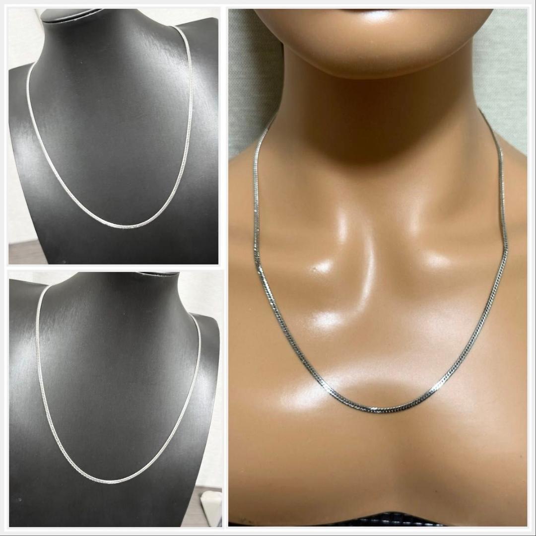 【PT850】プラチナ850 喜平ネックレス、6面ダブル、55cm、12.33g