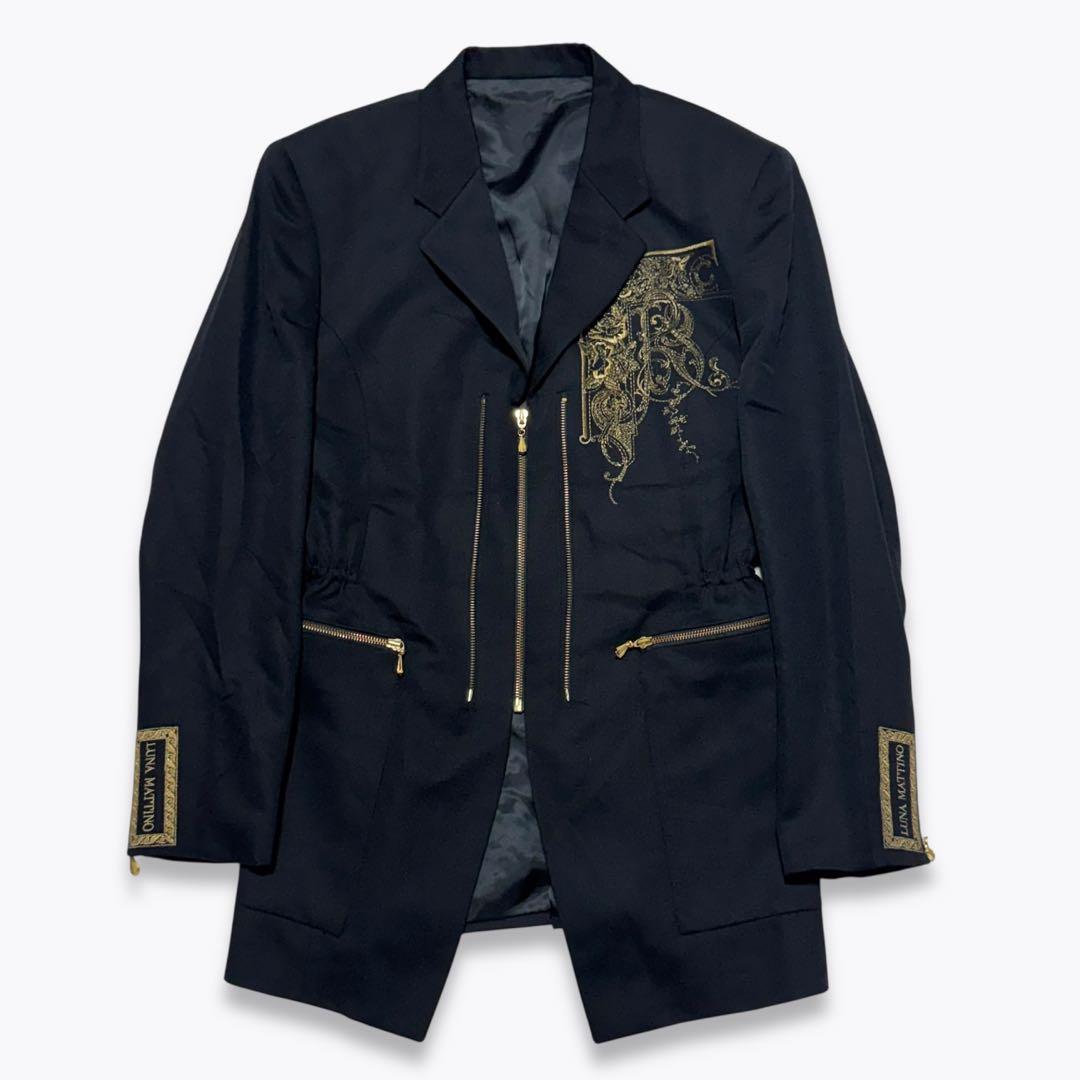 ルナマティーノ ジップジャケット 金刺繍 L ブラック③ - メルカリ