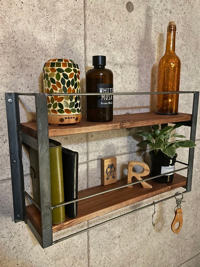 アイアンラック ウォールラック ハンドメイド ウォールシェルフ