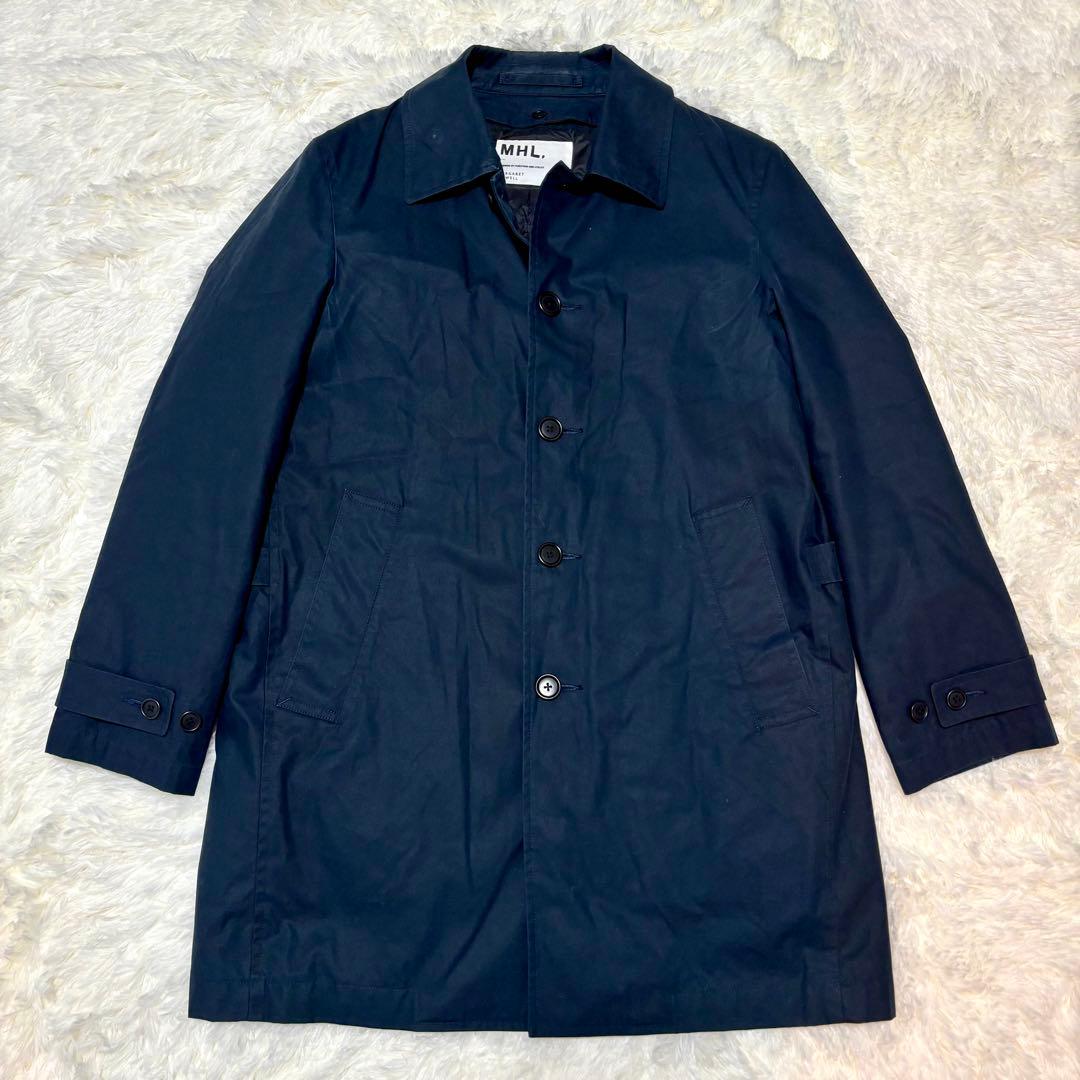 MHL. ダウンライナー付 ステンカラーコート 2way アウター ネイビー