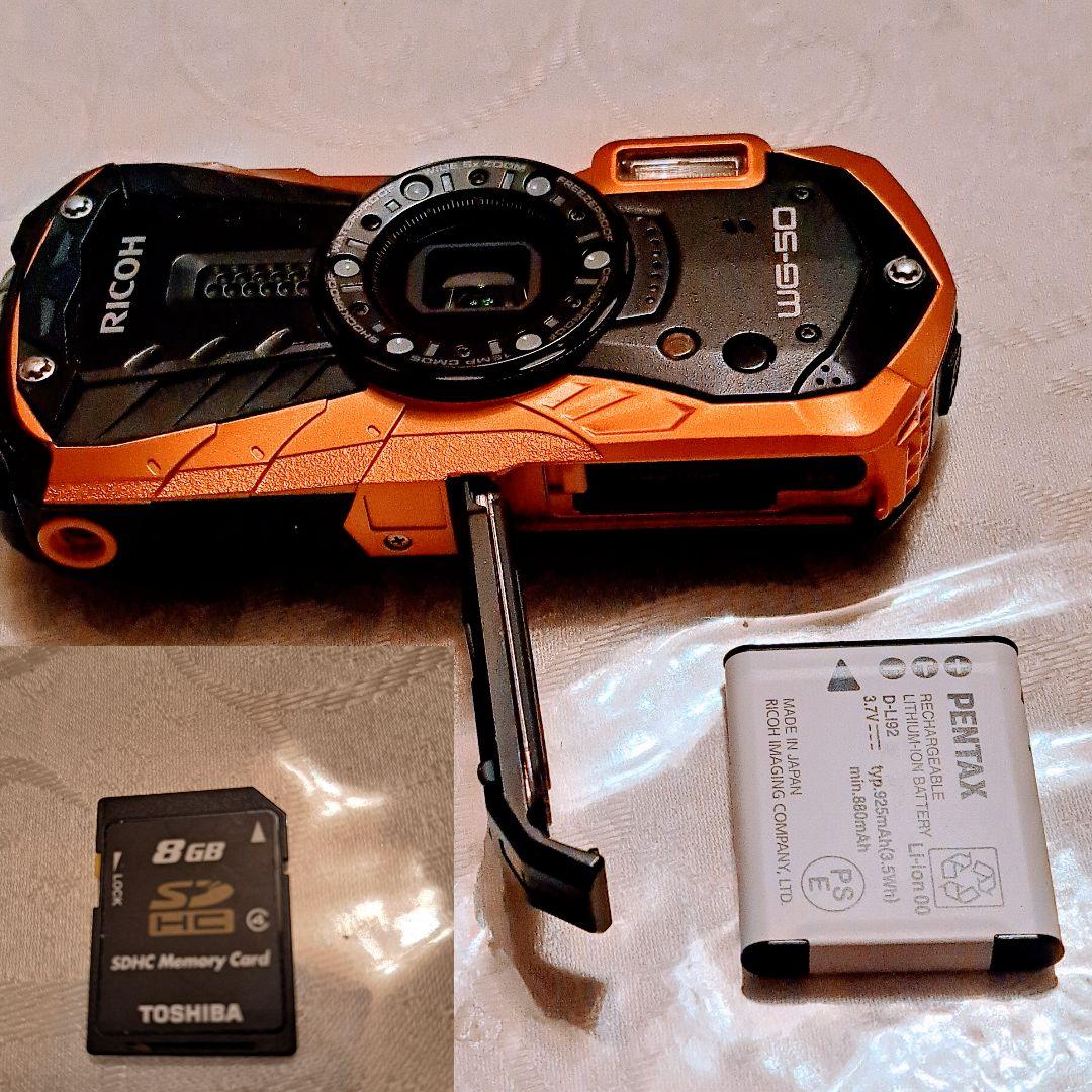 リコー RICOH　WG-50 防水デジタルカメラ ＋バッテリー＋SDカード Amazon | RICOH 防水デジタルカメラ RICOH WG-50 ブラック 防水14m耐