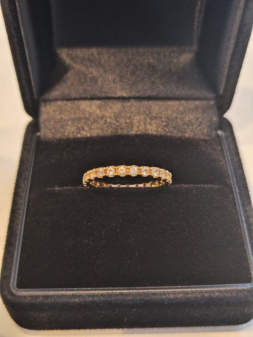 K18YG ホワイトサファイア 0.5ct フルエタニティリング 8.5号