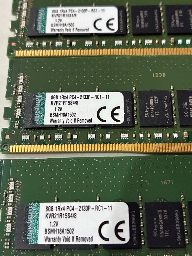 ★Kingstonメモリ 8GB 1R×4 PC4 -2133P★合計32GB