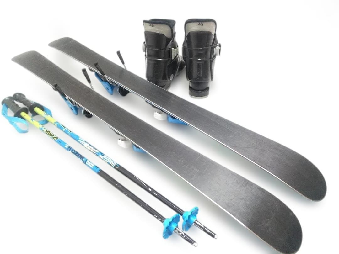 キッズジュニアスキー4点セット カザマ 96cm ロシニョール 17.5cm