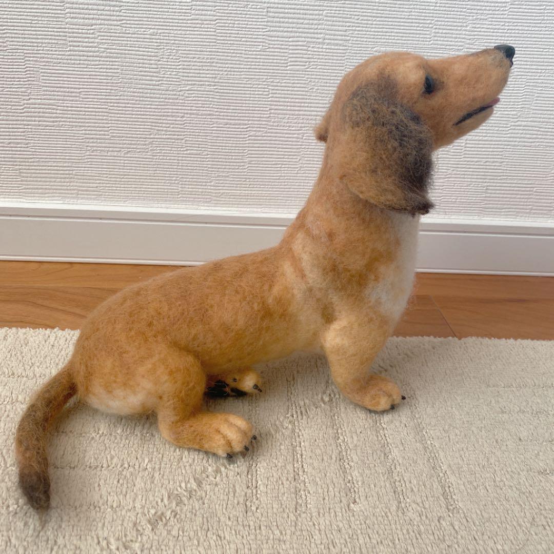 ミニチュアダックス 羊毛フェルト ハンドメイド 犬オーダー - メルカリ