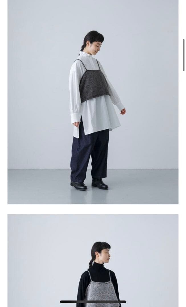 かぐれ カラーネップアルパカニットキャミソール - メルカリ