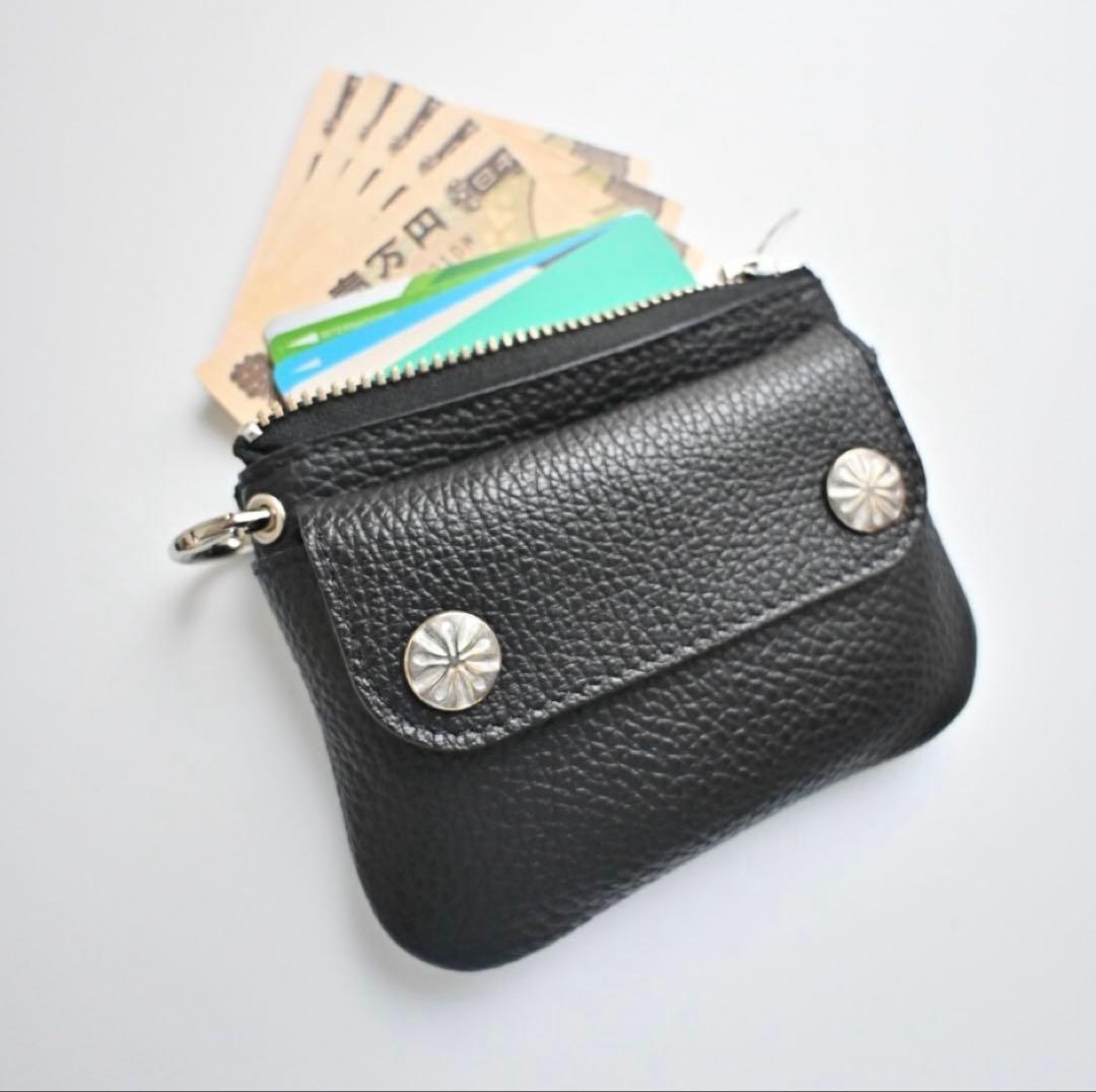 LOMEI Zipper Compact Wallet BLACK - メルカリ