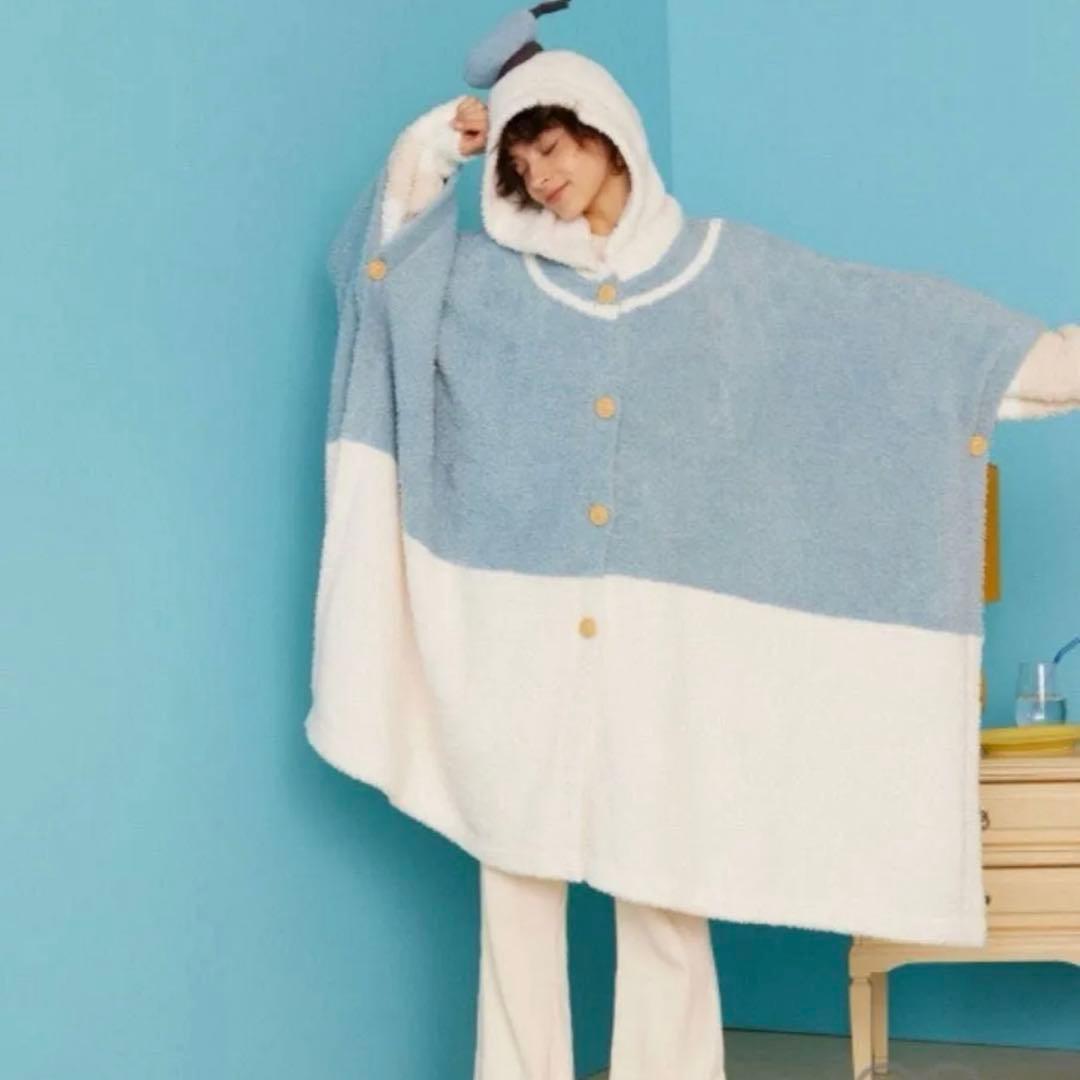 新品未使用 〉ジェラピケ ドナルド ポンチョ&ルームブーツ 2点セット