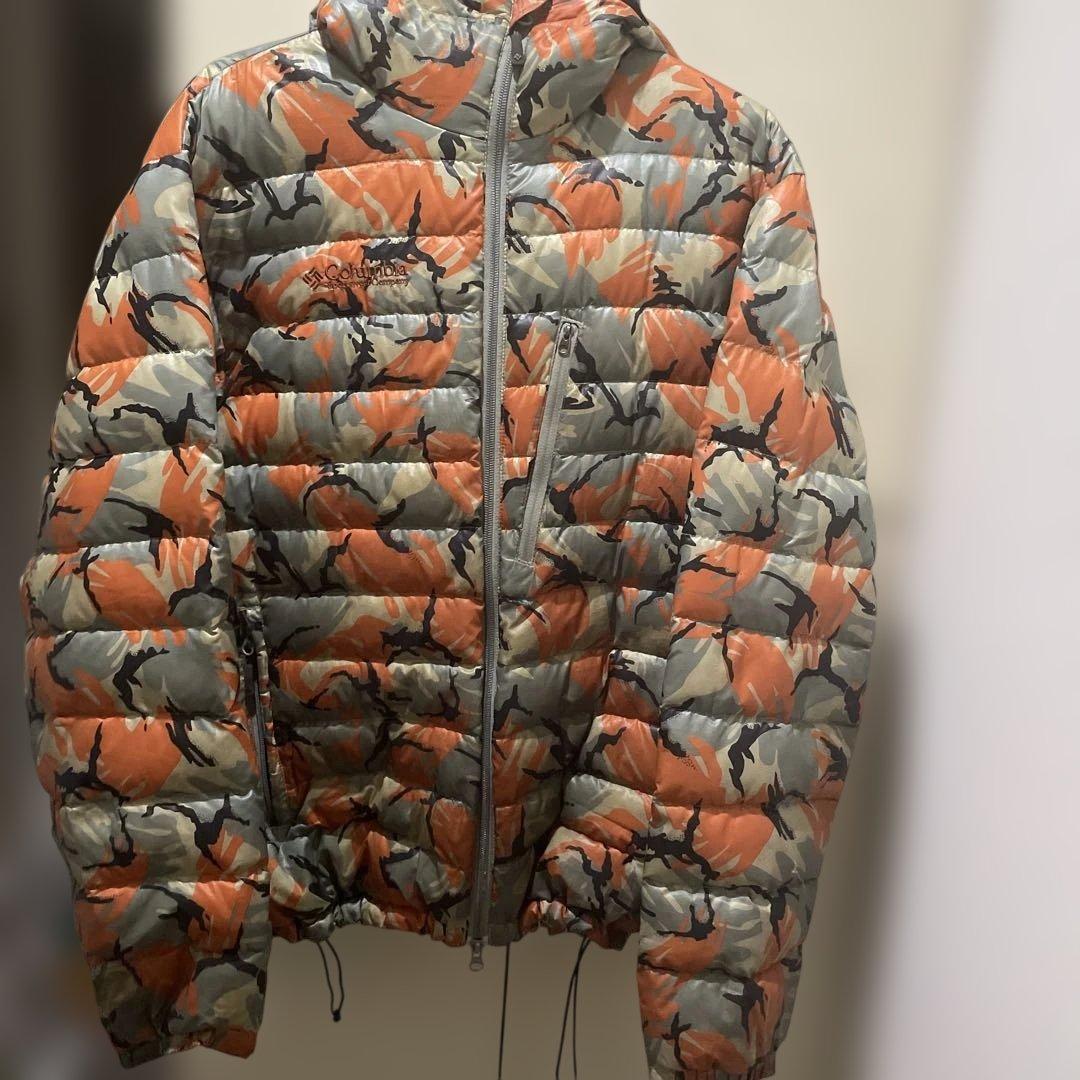 コロンビア Columbia マイクロダウンジャケット Mサイズ 迷彩柄 カモ柄